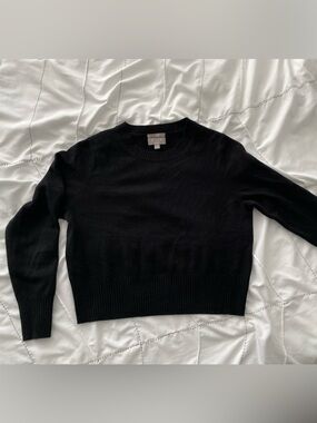 J. Crew Black Cashmere Crewneck Sweater